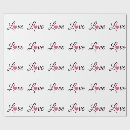 Minimal Dotted Heart Design Cadeaupapier (Vlak)