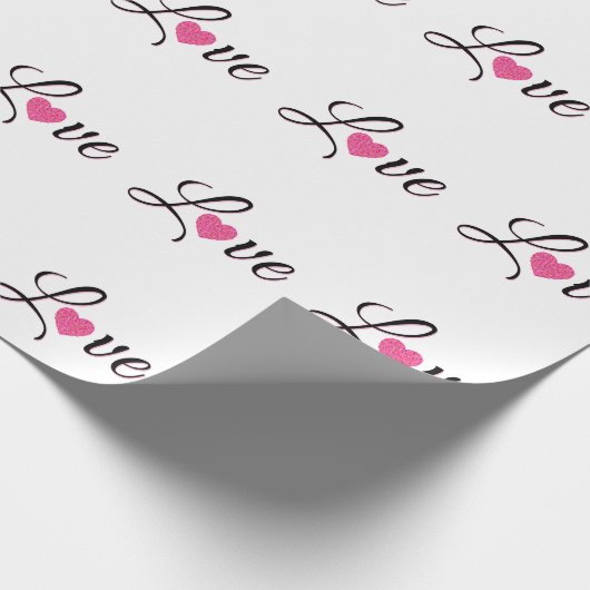 Minimal Dotted Heart Design Cadeaupapier (Hoek)