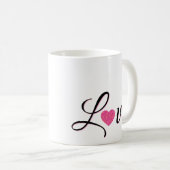 Minimal Dotted Heart Design Koffiemok (Voorkant rechts)