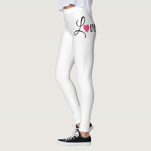 Minimal Dotted Heart Design Leggings (Links)
