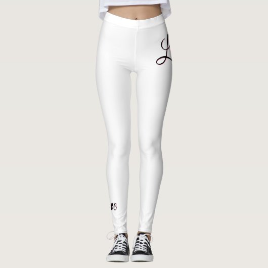 Minimal Dotted Heart Design Leggings (Voorkant)