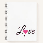 Minimal Dotted Heart Design Notitieboek (Voorkant)