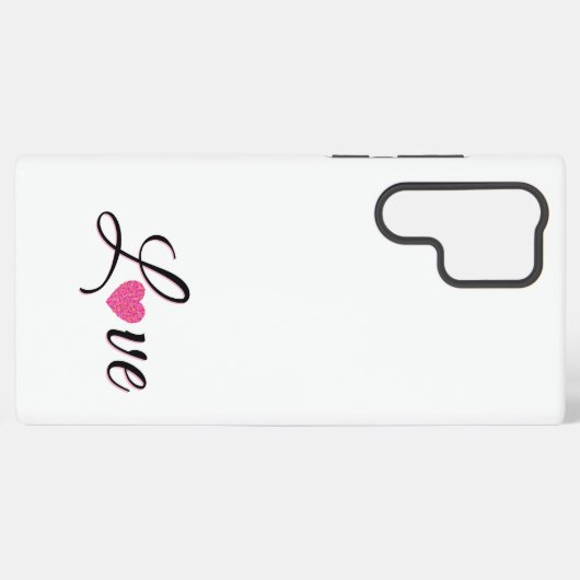 Minimal Dotted Heart Design Samsung Galaxy Hoesje (Achterkant horizontaal)