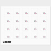 Minimal Dotted Heart Design Vierkante Sticker (Vel)