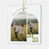 Minimal Double Sided Arch Two Photo  Keramisch Ornament (Links)