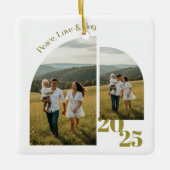 Minimal Double Sided Arch Two Photo  Keramisch Ornament (Voorkant)