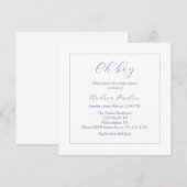Minimal Dusty Blue Oh Boy Baby shower Kaart (Voorkant / Achterkant)