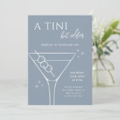 Minimal Dusty Blue Tini Bit Ouder 40ste Verjaardag Kaart (Staand voorkant)