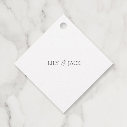 Minimal Dusty Blue Wedding Dank u Bedankjes Labels (Achterkant)