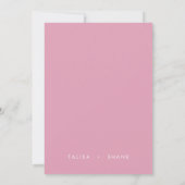 Minimal Dusty Roos Roze Moderne foto bruiloft Save The Date (Achterkant)