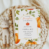 Minimal Een beetje pompoen herfstbladeren Baby sho Kaart