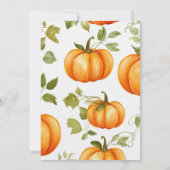 Minimal Een beetje pompoen herfstbladeren Baby sho Kaart (Achterkant)