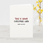 Minimal Effort Christmas Card Funny Simple Holiday Kaart (Gele Bloem)