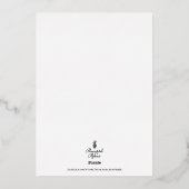 Minimal Eighty & Elegant 80th Birthday Gold Folie Uitnodiging (Achterkant)