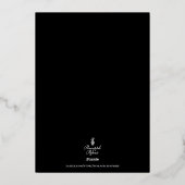 Minimal Eighty & Elegant 80th Birthday Zwart Goud Folie Uitnodiging (Achterkant)