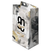 Minimal Eighty & Elegant Black Gold 80e verjaardag Klein Cadeauzakje (Voorkant Gekanteld)