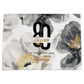 Minimal Eighty & Elegant Black Gold 80th Birthday Groot Cadeauzakje (Voorkant)