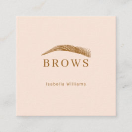 Minimal elegant Augenbrauen Visitenkarte Vierkante Visitekaartje