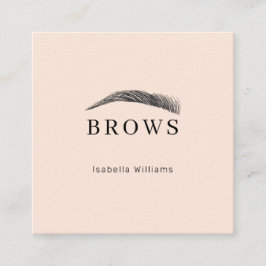 Minimal elegant Augenbrauen Visitenkarte Vierkante Visitekaartje