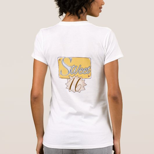 Minimal Elegant Birthday T-Shirt Custom Age Design (Achterkant)