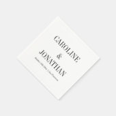 Minimal Elegant Black White Serif Wedding Names Servet (Hoek)