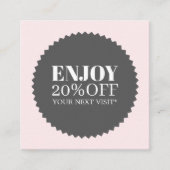 Minimal Elegant Bord Roos Salon Shop Kortingskaartje (Voorkant)