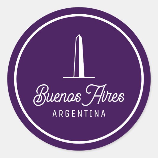 Minimal, Elegant Buenos Aires, Argentina Sticker (Voorkant)