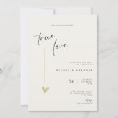 Minimal Elegant Calligraphy Typo Wedding  Kaart (Voorkant)