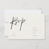 Minimal Elegant Calligraphy Typo Wedding  RSVP Kaartje (Voorkant)