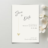 Minimal Elegant Calligraphy Typo Wedding  Save The Date