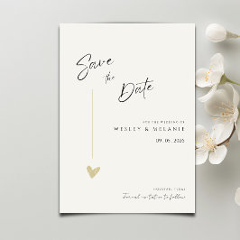 Minimal Elegant Calligraphy Typo Wedding  Save The Date