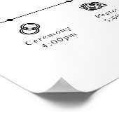 Minimal Elegant Celestial Wedding Timeline Welcome Poster (Hoek)