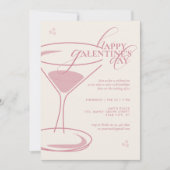 Minimal Elegant Chic Typography 2026 Galentine's Kaart (Voorkant)