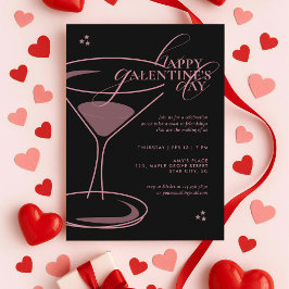 Minimal Elegant Chic Typography Galentines Day Kaart