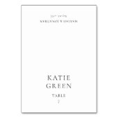 Minimal Elegant Custom Wedding Place Card Kaart (Voorkant)