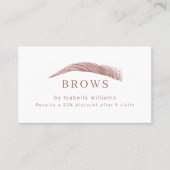 Minimal Elegant Eyebrow Salon Loyalty Visitekaartje (Voorkant)