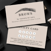 Minimal Elegant Eyebrow Salon Loyalty Visitekaartje