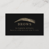 Minimal Elegant Eyebrow Salon Loyalty Visitekaartje (Voorkant)