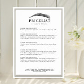 Minimal Elegant Eyebrow Salon Pricelist Poster