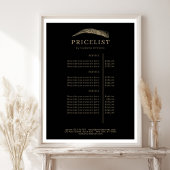 Minimal Elegant Eyebrow Salon Pricelist Poster