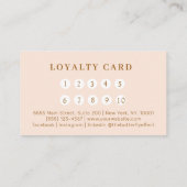 Minimal Elegant Eyebrow Salon Salon Loyalty Visitekaartje (Achterkant)