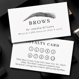 Minimal Elegant Eyebrow Salon Salon Loyalty Visitekaartje
