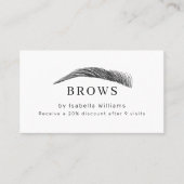 Minimal Elegant Eyebrow Salon Salon Loyalty Visitekaartje (Voorkant)