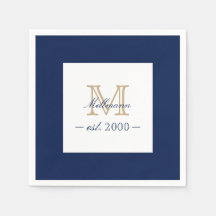 Minimal Elegant Gold Monogram Family Year Est.