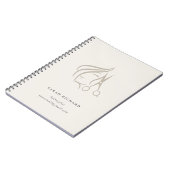 Minimal Elegant Haarstylist Ivoor Hair Scissor Notitieboek (Linkerzijde)
