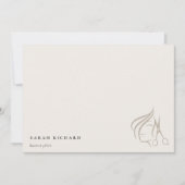 Minimal Elegant Haarstylist Ivoor Hair Scissor Notitiekaartje (Voorkant)