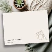 Minimal Elegant Haarstylist Ivoor Hair Scissor Notitiekaartje