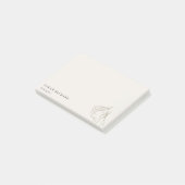 Minimal Elegant Haarstylist Ivoor Hair Scissor Post-it® Notes (Schuin)
