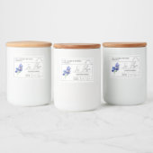 Minimal Elegant Iris Kaars Jar Label Voedselcontainer Etiket (Flessen)