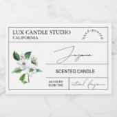 Minimal Elegant Jasmine Kaarsenpot Label Voedselcontainer Etiket (Enkel label)